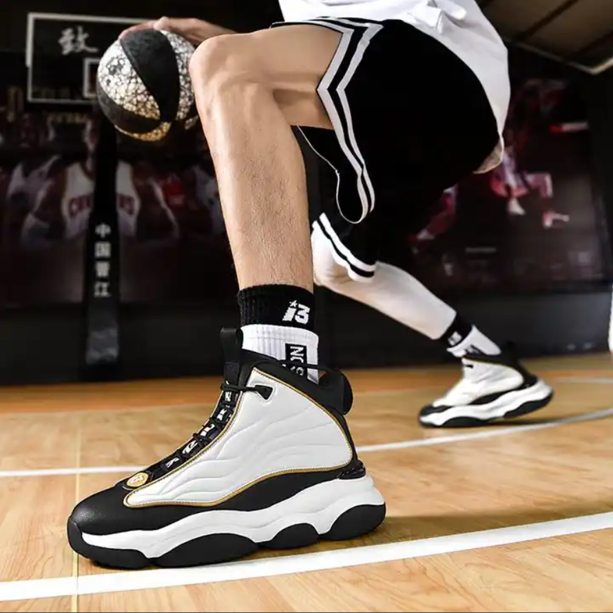 Hard Wearing Shock Absorption Men street Basketball Shoes ,    Non Slip boys Basketball Shoes