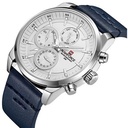 NF9148 - Men's Designer Leather Strap Watch - Blue