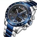 Naviforce Digital And Analog Mens Designer Watch - Blue/Silver