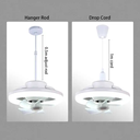 AC85-265V Smart Led Ceiling Fan With Light And Remote Control or Wall switch control E22 B27