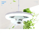 60W Low Noise Modern Home Bedroom Living Room Smart Remote Control Switch ,  supports dimming Led Ceiling Fan With Light