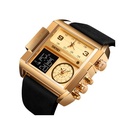 Skmei Mens Formal Dual Waterproof Watch - Black/Gold