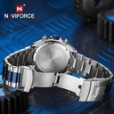 Naviforce Water Resistant Analog And Digital Mens Watch - Silver/Blue