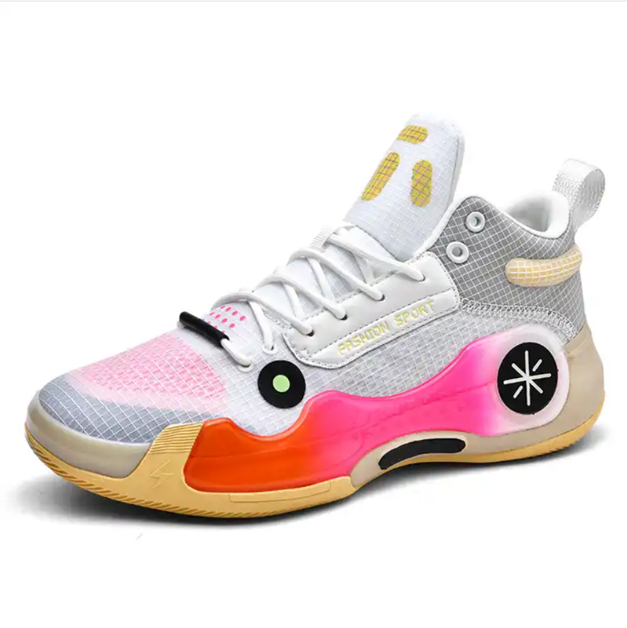 High Cut Unisex Basketball Shoes, Concrete floor Shock Absorption Basketball Sports Shoes