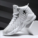 High Top Shock Absorption Men Basketball Shoes , PU Men Basketball Shoes