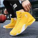 High Top Shock Absorption Men Basketball Shoes , PU Men Basketball Shoes