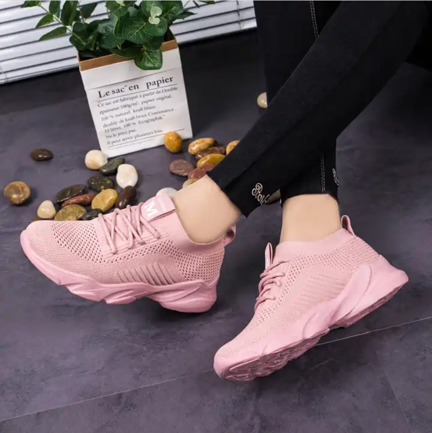 Women Fly Knit Shoes , Women Casual Shoes , Breathable Women Sneakers