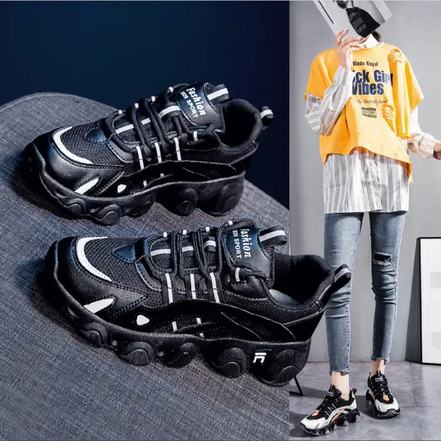 Stylish Women Sneakers,  Leather Upper Women Sports Shoes