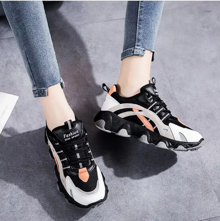 Stylish Women Sneakers,  Leather Upper Women Sports Shoes