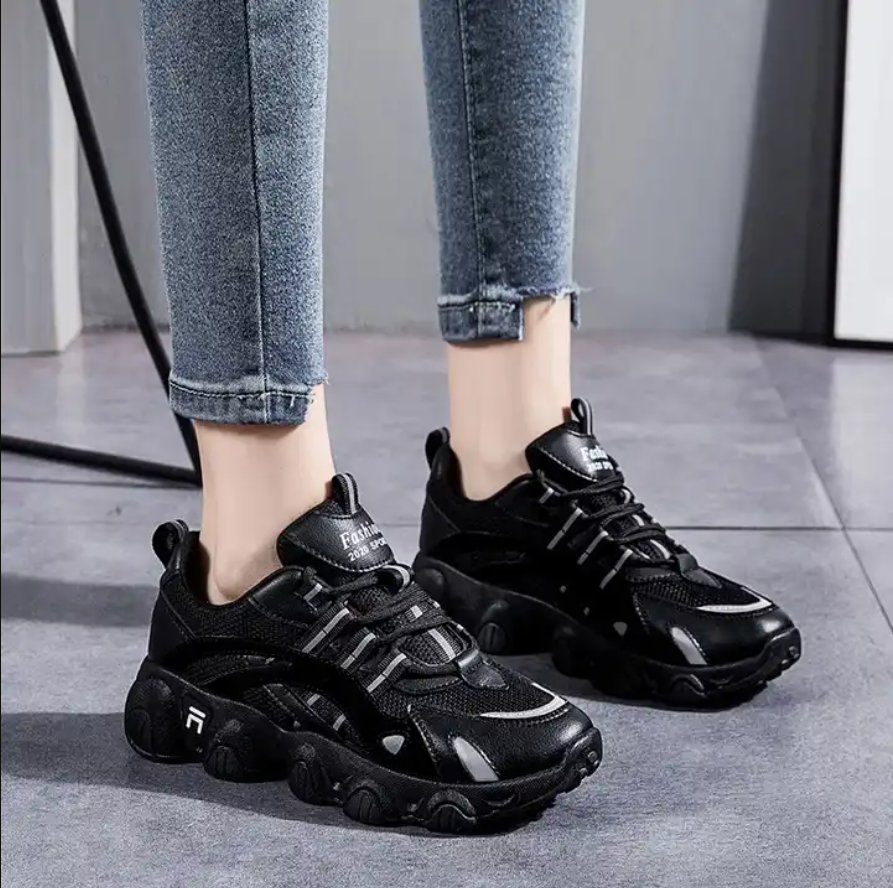 Stylish Women Sneakers,  Leather Upper Women Sports Shoes