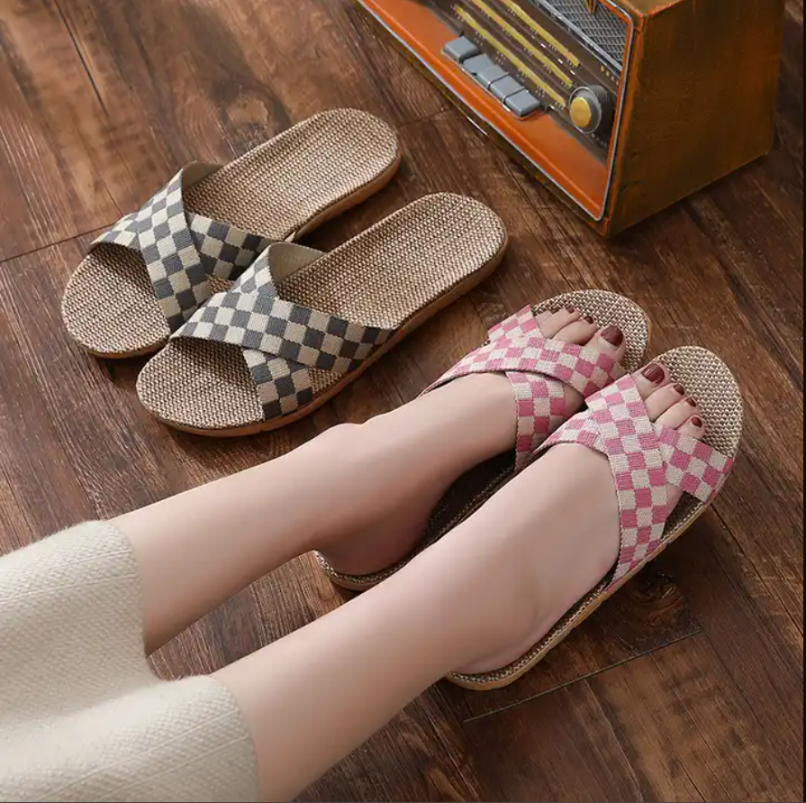 linen slippers Summer Home Indoor Unisex Sandals