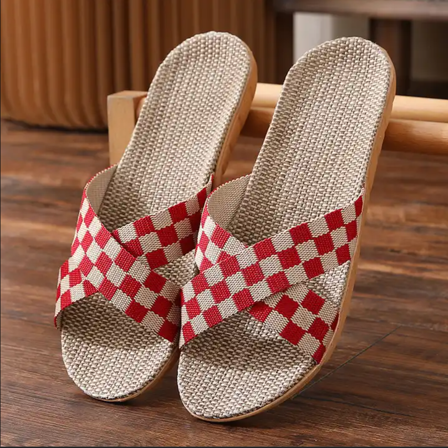 linen slippers Summer Home Indoor Unisex Sandals