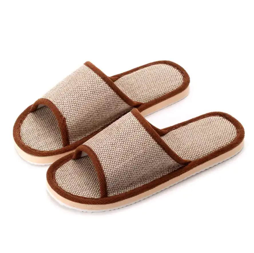 Hotel Linen PVC Slippers for Women , Soft Women's Slippers