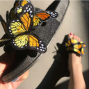 Women  butterfly Fashion Design Outdoor Slippers