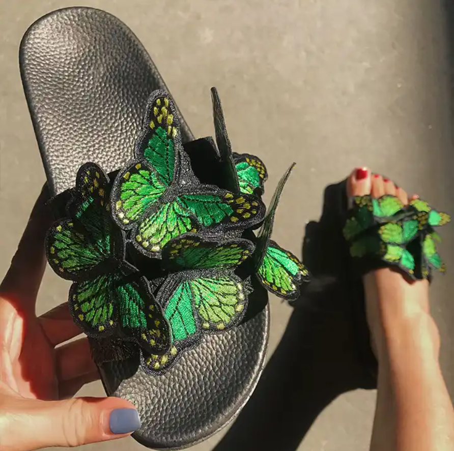 Women  butterfly Fashion Design Outdoor Slippers