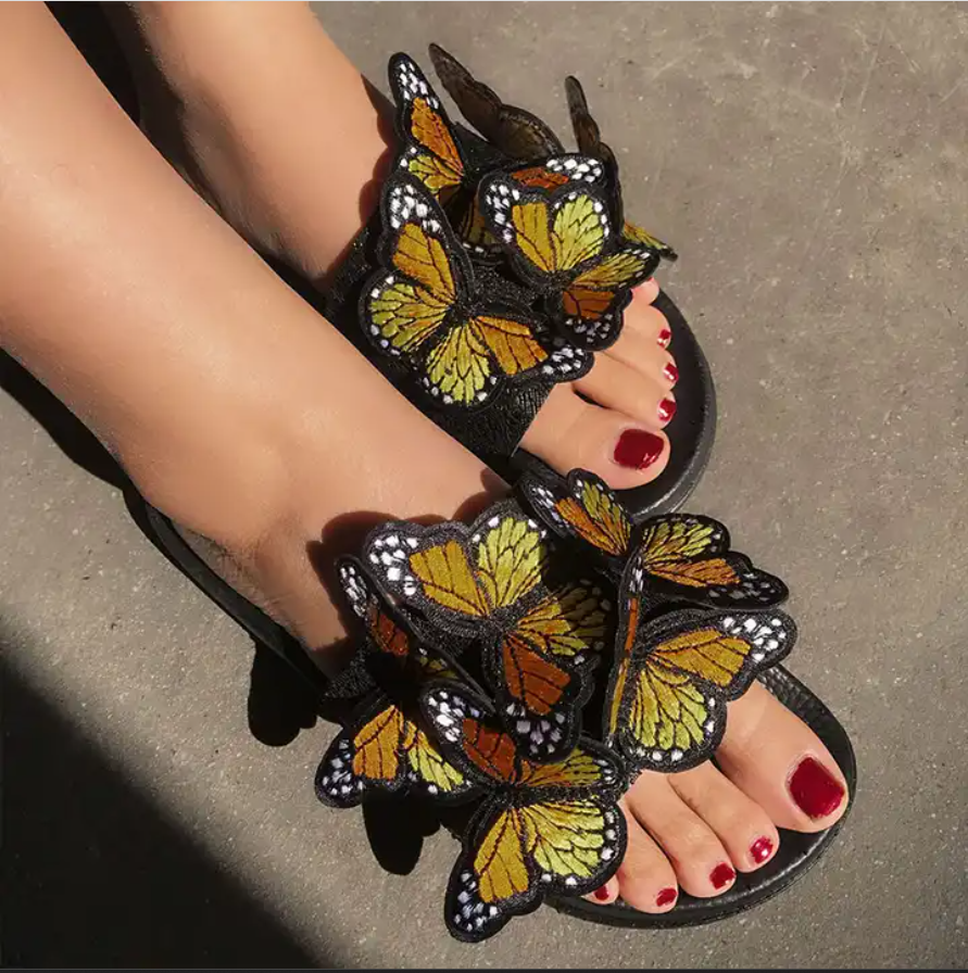 Women  butterfly Fashion Design Outdoor Slippers