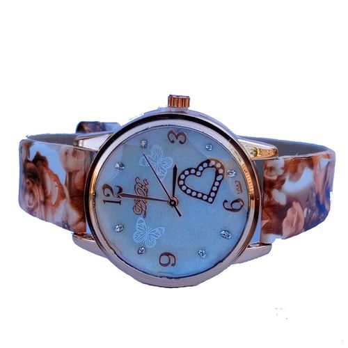 OULIJIA Floral Analog Ladies Watch - Pink