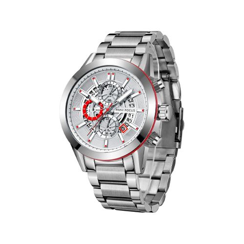 Mini Focus Luxury Chronograph Analog Stylish Watch - Silver