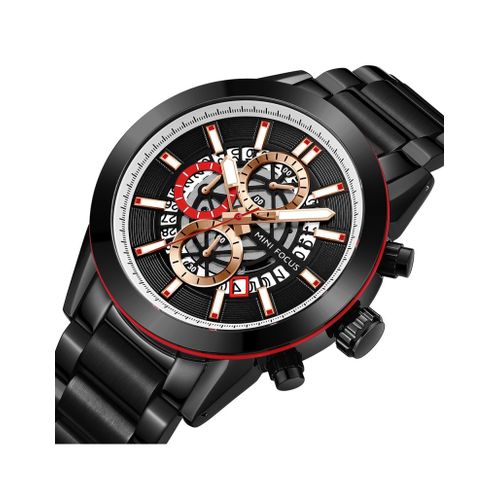 Mini Focus Mens Formal Chronograph Analog Watch - Black