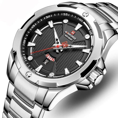 Naviforce Analog Stainless Luxury Watch - Silver