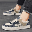 Canvas Breathable Sneakers, Casual Lace Up Flats