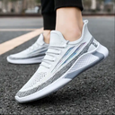 fly Knit Men Sports  Lace Up Lightweight Comfortable Running Shoes