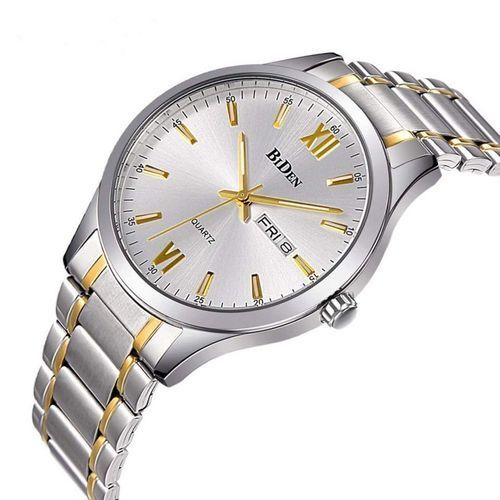 Biden Luxury Stainless Steel Analog Wrist Watch - Silver