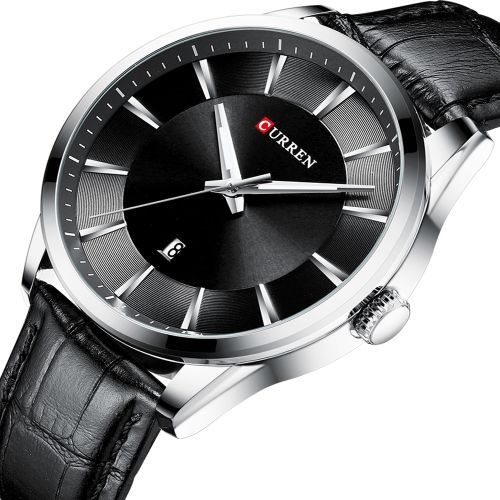 Curren Mens Formal Analog Watch - Black