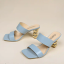 Summer Heels new Electroplating Sandals