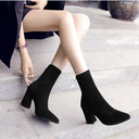 Women Suede Thick-Heeled Martin Boots