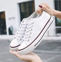 Women Low Cut Vulcanized Sneakers Flat Plain Canvas Shoes