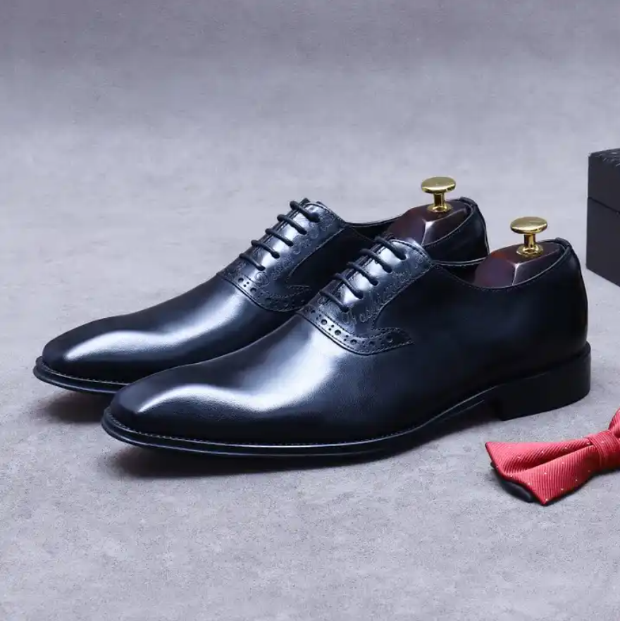 Men Designer Shoes Lace-up Leather Shoes