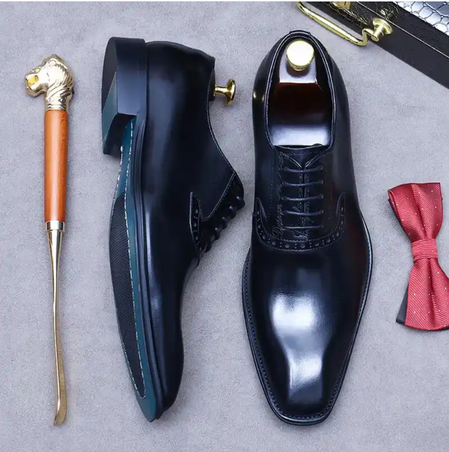 Men Designer Shoes Lace-up Leather Shoes