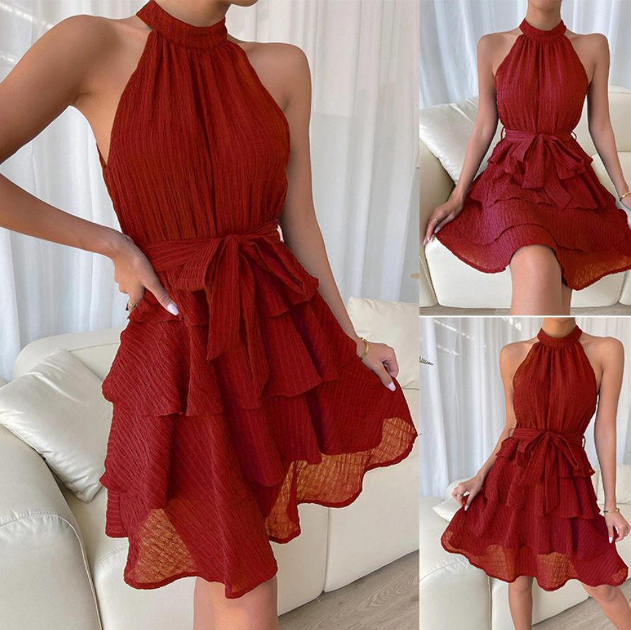 Sleeveless Ruffle Women Dress