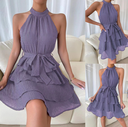 Sleeveless Ruffle Women Dress