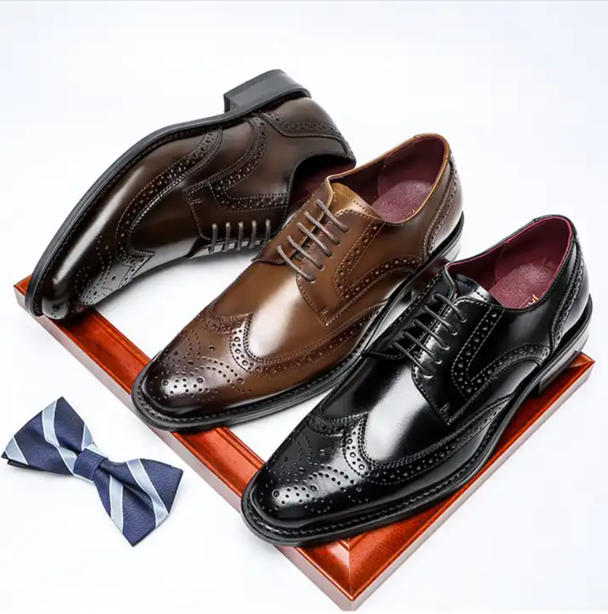 Elegant Cow Leather Men shoes