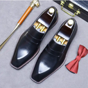 Italian Men Shoes Exquisite Slip-on Leather Loafers Oxford Dress Shoes