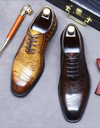 Fashion Genuine Cow Leather Shoes Lace-up Business Men Formal Shoes