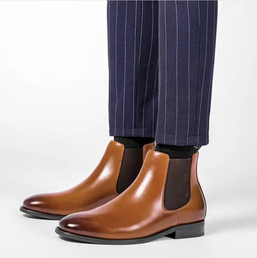 Genuine Leather Chelsea Boots For Men