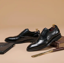 Genuine Men Leather Business Dress Shoes