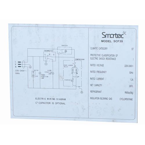 SMARTEC 390L Deep Freezer - Gray