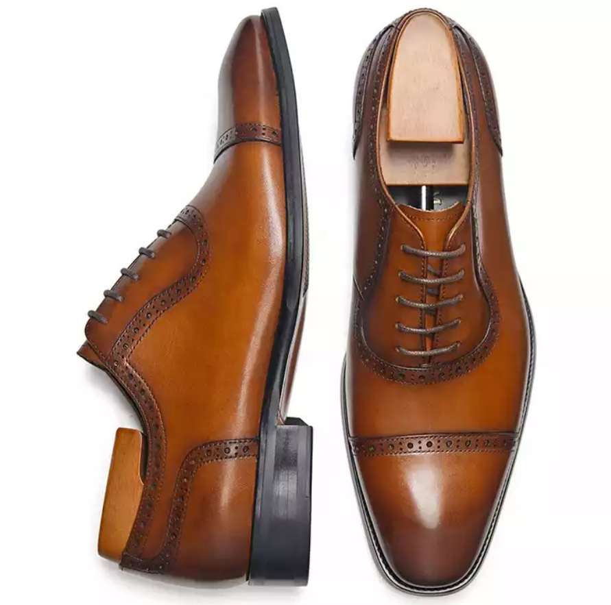 Men Lace-up Official Genuine Leather Dress Shoes