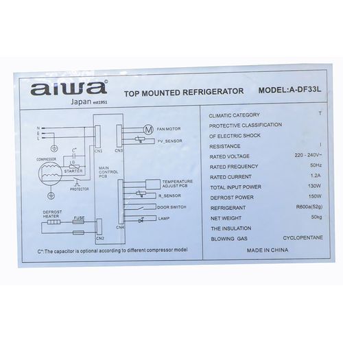 AIWA DF 33L / 330Ltrs - Silver