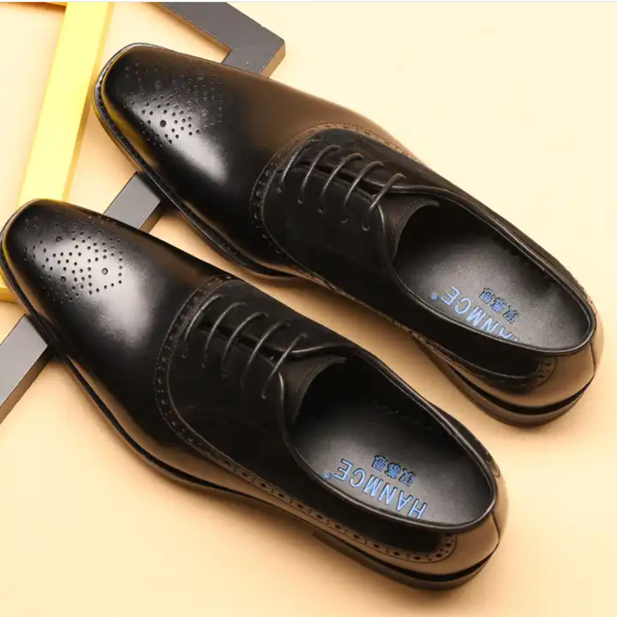 Genuine Leather Business Lace-up Men Shoes