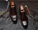 Office Wear Original Genuine Leather Men Shoes ,  Lace-up Sapato Party Formal Luxury Shoes Men