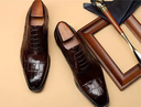 Office Wear Original Genuine Leather Men Shoes ,  Lace-up Sapato Party Formal Luxury Shoes Men