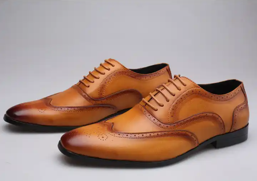 Men PU Leather Dress Oxford Shoes