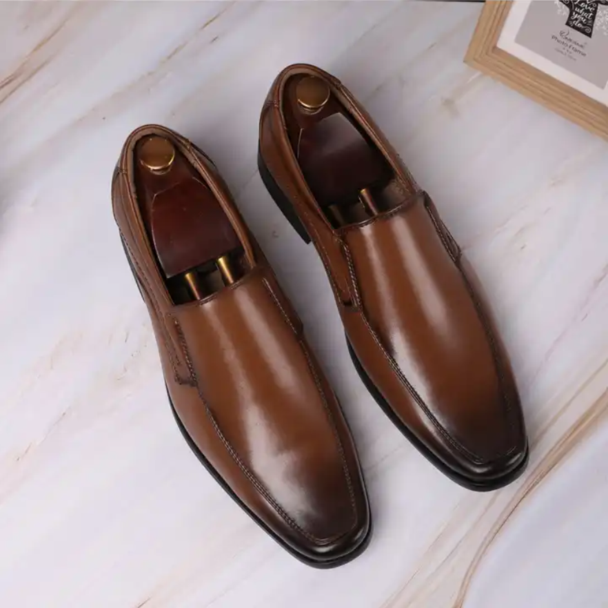 Men Loafers Office PU Leather Shoes