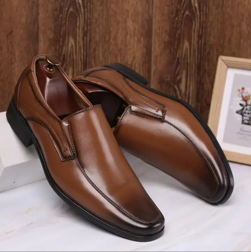 Men Loafers Office PU Leather Shoes