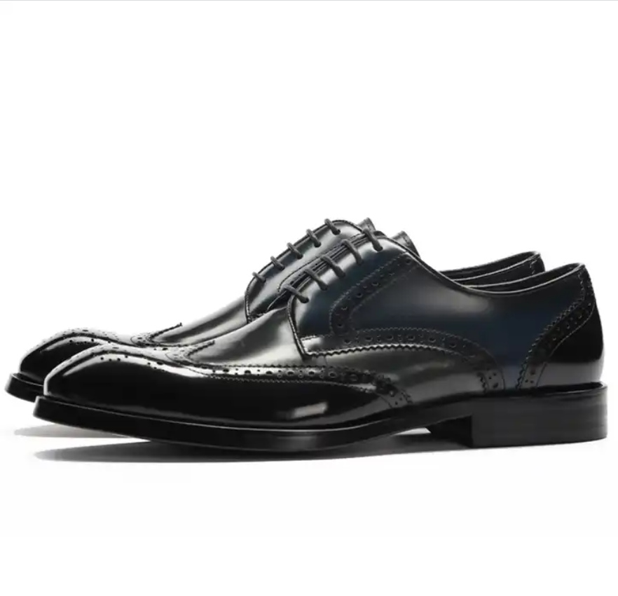 Men Dress High Quality Laces Up Genuine Leather Shoes